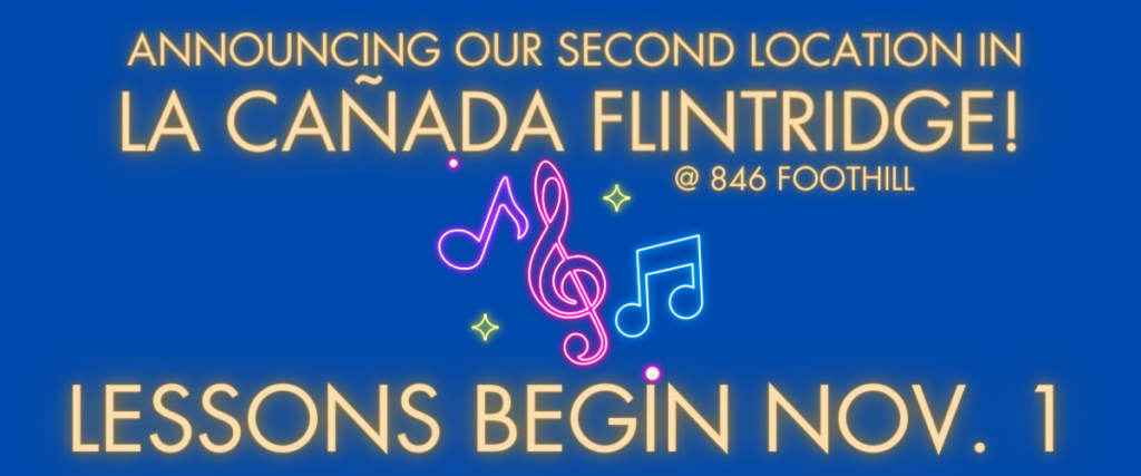 new location for music lessons in la Canada flintridge